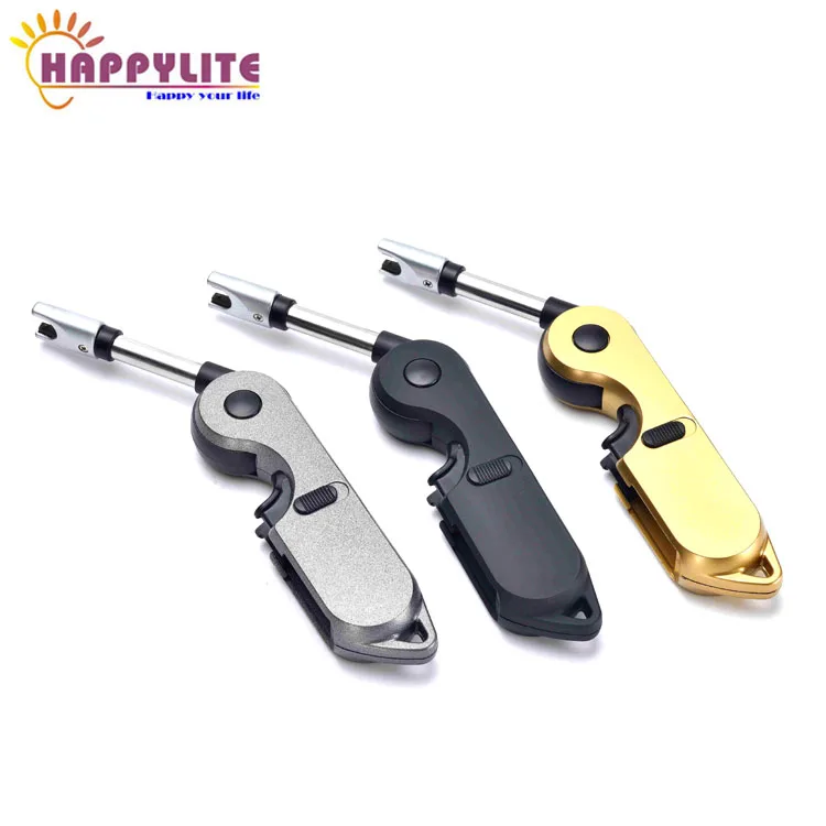 

Hot selling Windproof Metal Folding electronic USB Arc bbq Lighter