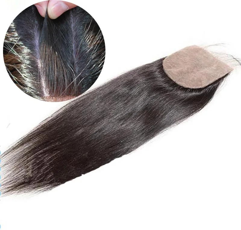 

Wholesale 4x4inch Silk Base Closure Frontal 100% human hair silk top lace closure frontal