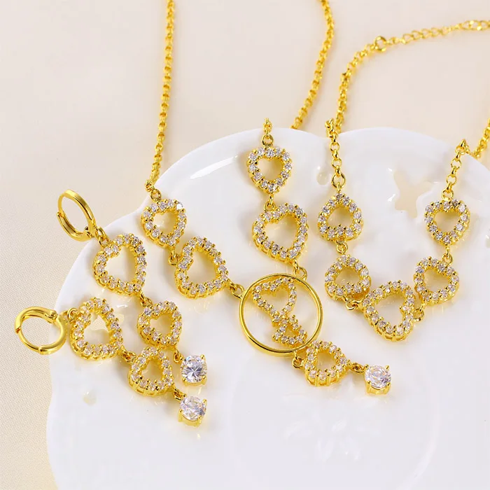 

61231 xuping elegant bridal jewelry set, women zirconia jewelry