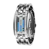 Sport Watch Men Women Fashion Cool Stainless Steel Sports Blue Binary Luminous Stylish Led Lover's Sport Watch