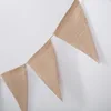 Linen Pennant Party String Curtain Banner Decorations Triangle Flags For Festival Party Holiday Decor And Backyard Picnics