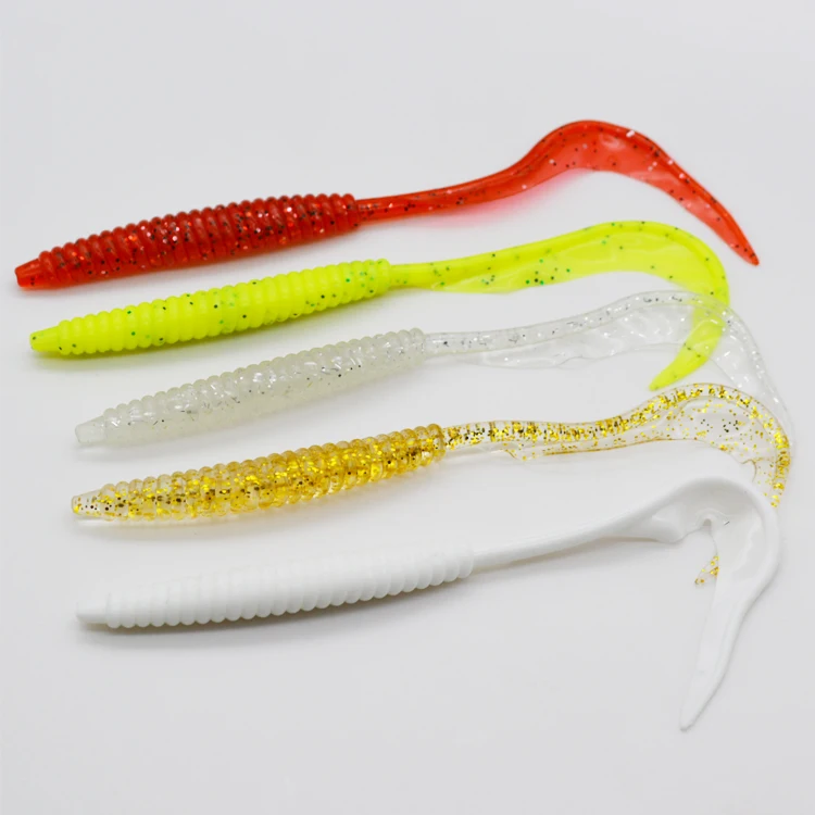 

Wholesale in stock 13cm/20cm silicone bait 3D eyes soft plastic grubs fishing lures, Multi