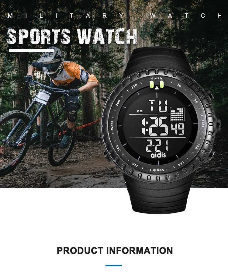 Alarm Chronograph Lcd Display Clock Men Digital Sports Wrist Watch Waterproof Watches