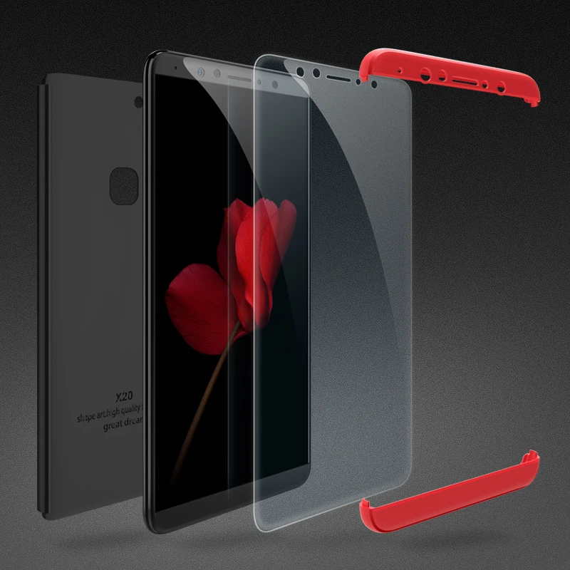 case for Vivo X20 Cover, Removable 3in1 Hard PC Shield Back Cover Case for Vivo X20 phone cases