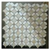 White marble waterjet mosaic designs tile flooring border designs for hall