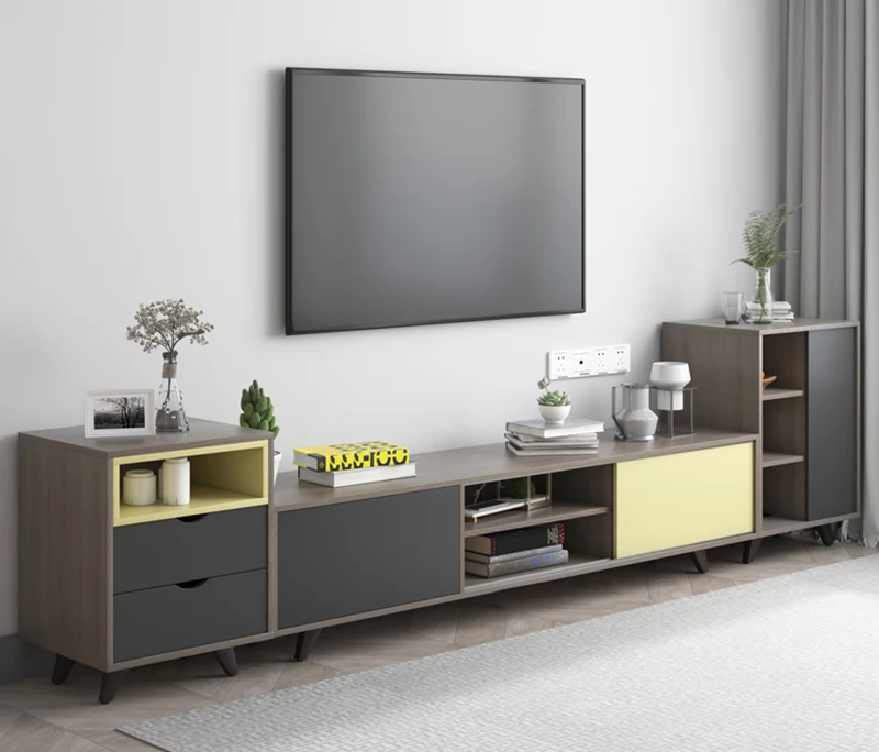 Living room showcase design MDF TV cabinet simple TV stand