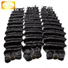 Free Shipping Large Stock Indian Unprocessed Raw Natural Black Human Hair Extension Deep Wave