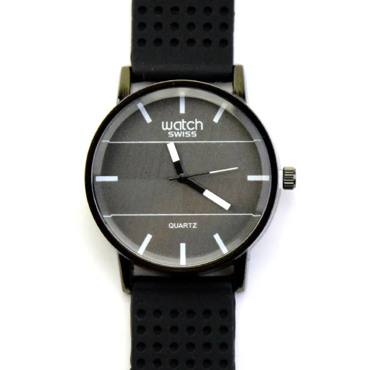 Best Selling Hot Products Black And White Face Watch Silicone Strap Men Sport Watches