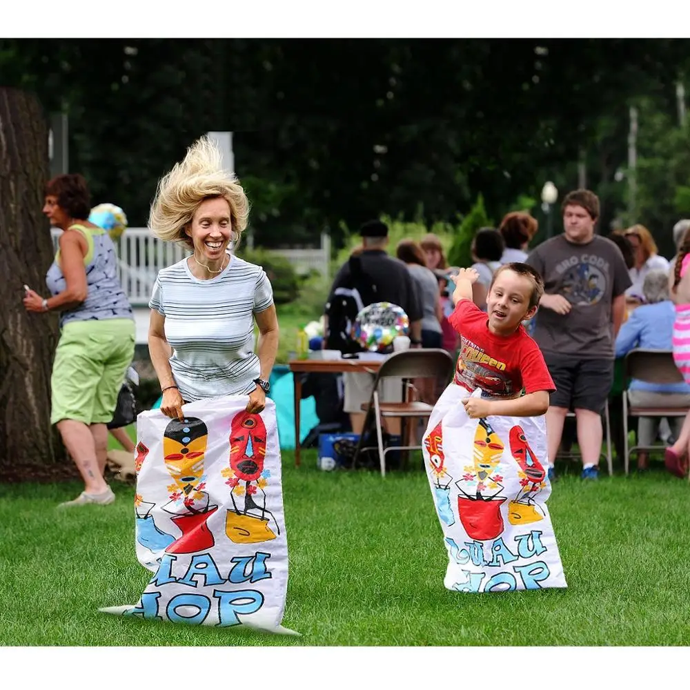 potato sack race game using pp sacks