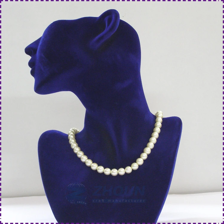 Wholesale Custom Polyresin+fabric Sided Head Model Bust Jewelry Neck Display Stand Holder Buy