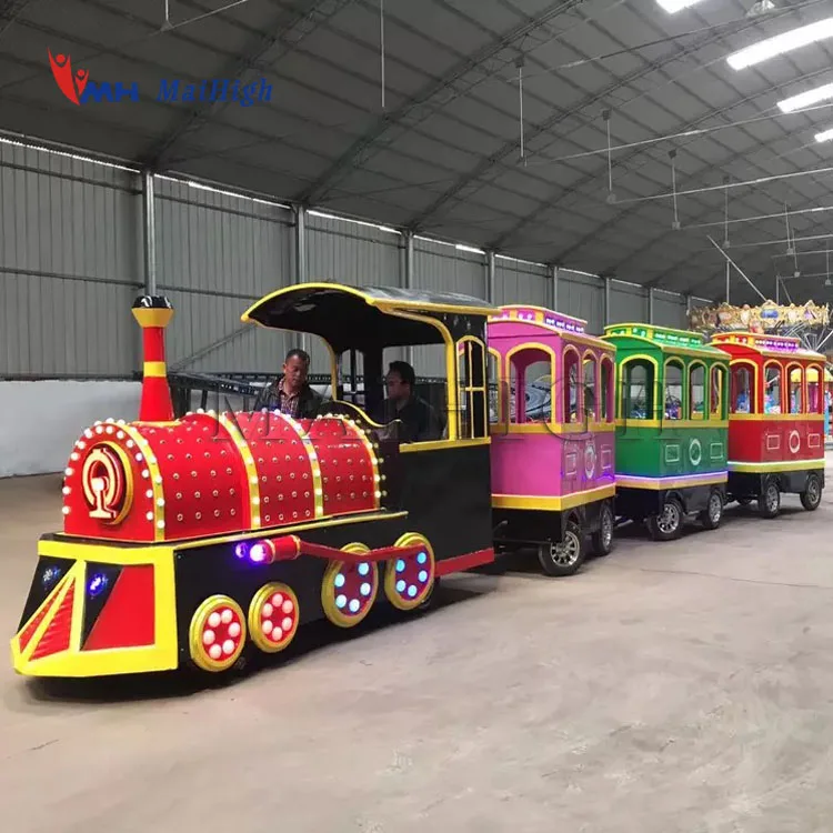 Children's Electric Tourist Trackless Used Amusement Park Trains For ...