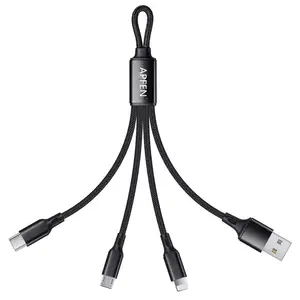 3 1 Glowing Nylon Braided USB Data Cable