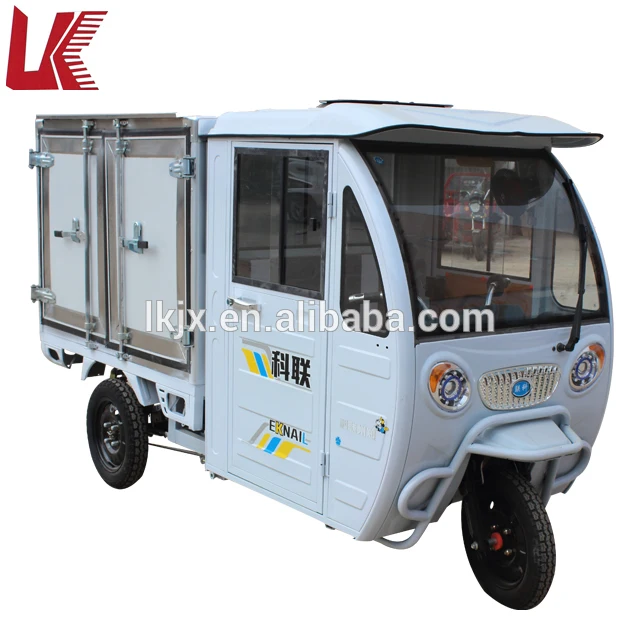 Lianke aluminium alloy thermal electric delivery tricycle for adults/food delivery electric tricycle