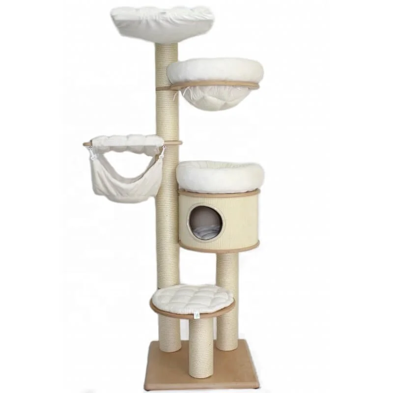 

Wood Pet Cat Tree/ Modern Luxury Large Cat Tree, Customized