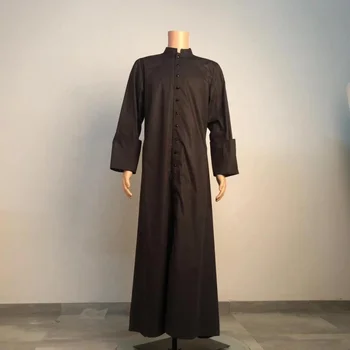 热卖古典中性批发黑色神职人员 cassock 唱诗班长袍 choir 为合唱团