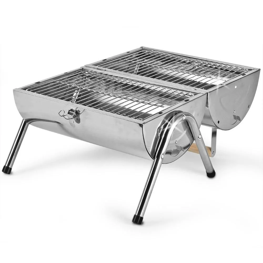 Portable Folding Stainless Steel Outdoor Camping Barbecue Double Sides ...