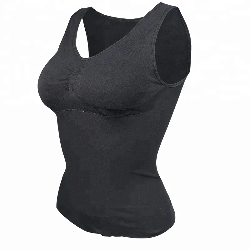 

apparel dropshipping Plus Size Bra Tank Top Women Body Shapers Women Removable Shaper Underwear Slimming Vest Corset, Black,beige,white