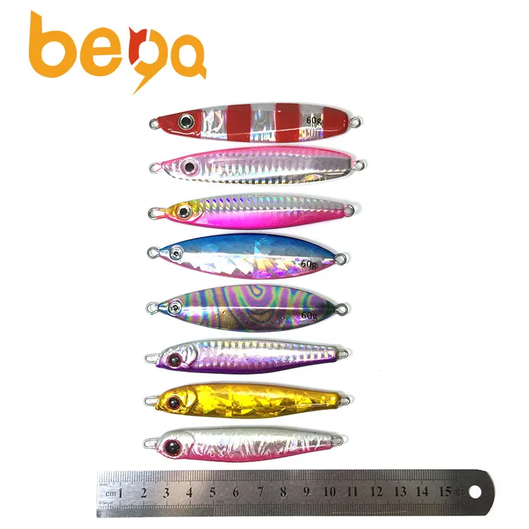 60g Lead Ice Fishing Jigs Speed Metal Jig Lure Slow Pitch Jigging Lure