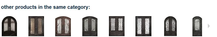 Steel modern French door bi fold door iron sliding door with sidelight and transom