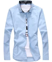 

Mens Autumn Korean Slim Shirt Business Casual Long Sleeve Shirt