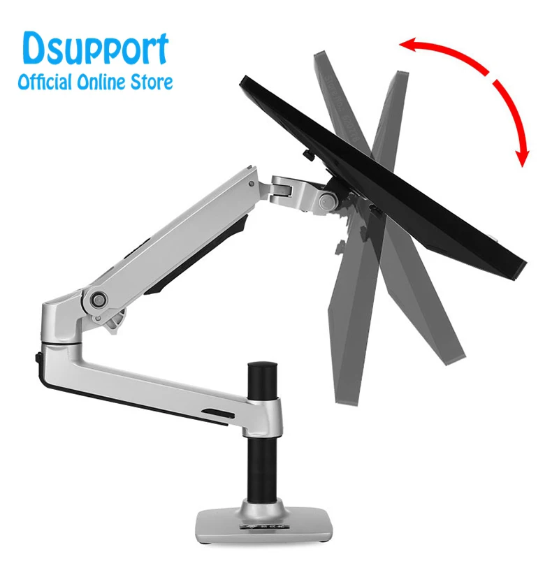 

Desktop Mechanical Spring Full Motion 17-32inch Monitor Holder Mount Arm High Quality Aluminum Monitor Support Max.Loading 10kgs, Silver;black