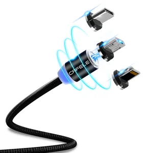 3 1 Magnetic Braided USB Charging Cable – 2m