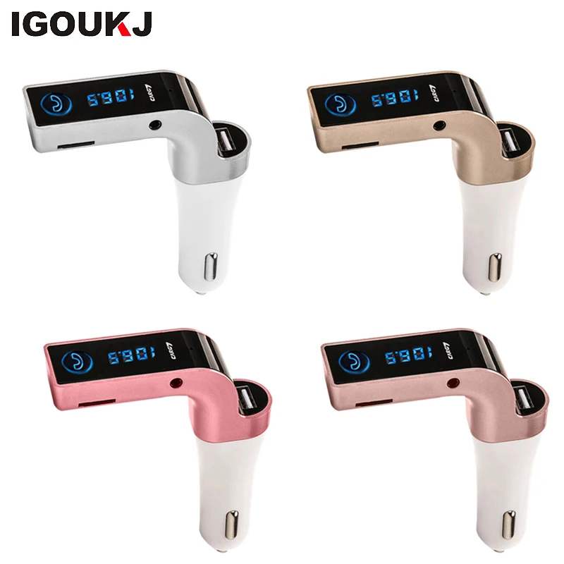 Car G7 Bt Fm Transmitter With Tf/usb Flash Drives Music Player Sd And