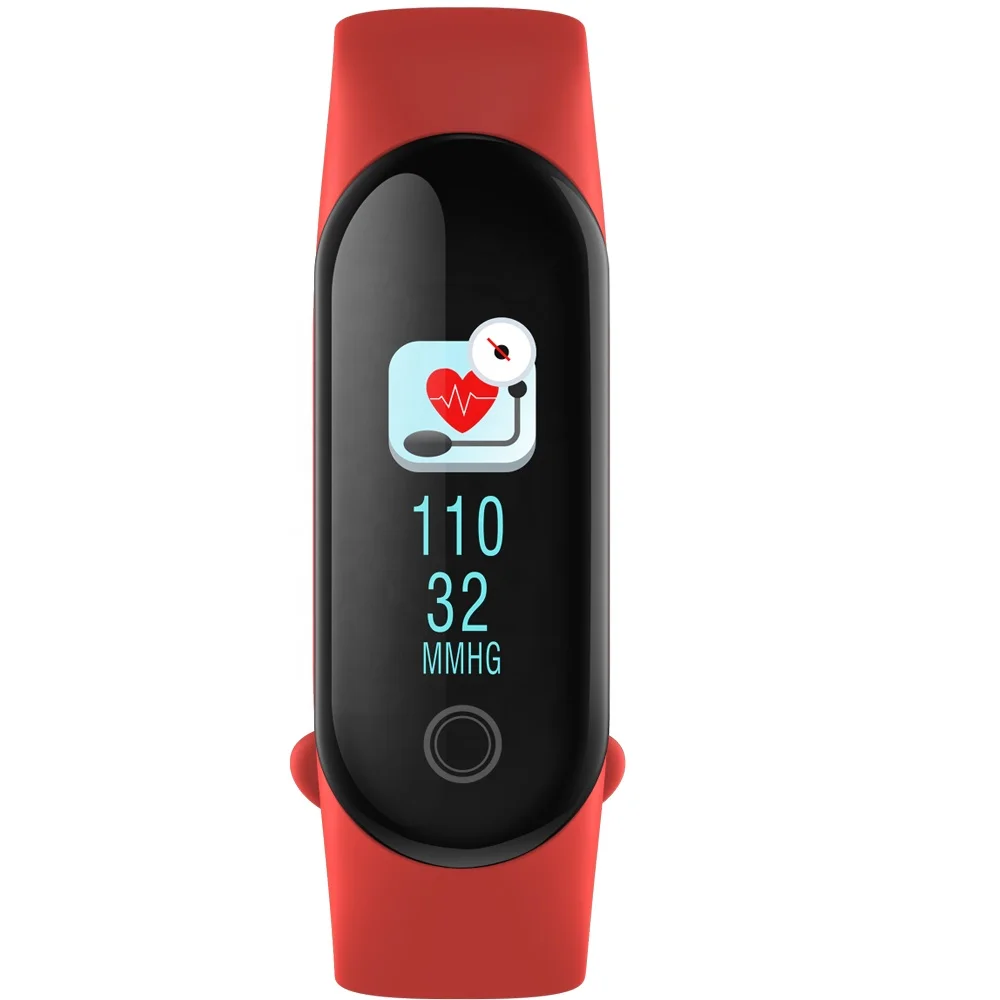 

2019 ce rohs sport blood pressure bluetooth smart bracelet, Black;blue;red