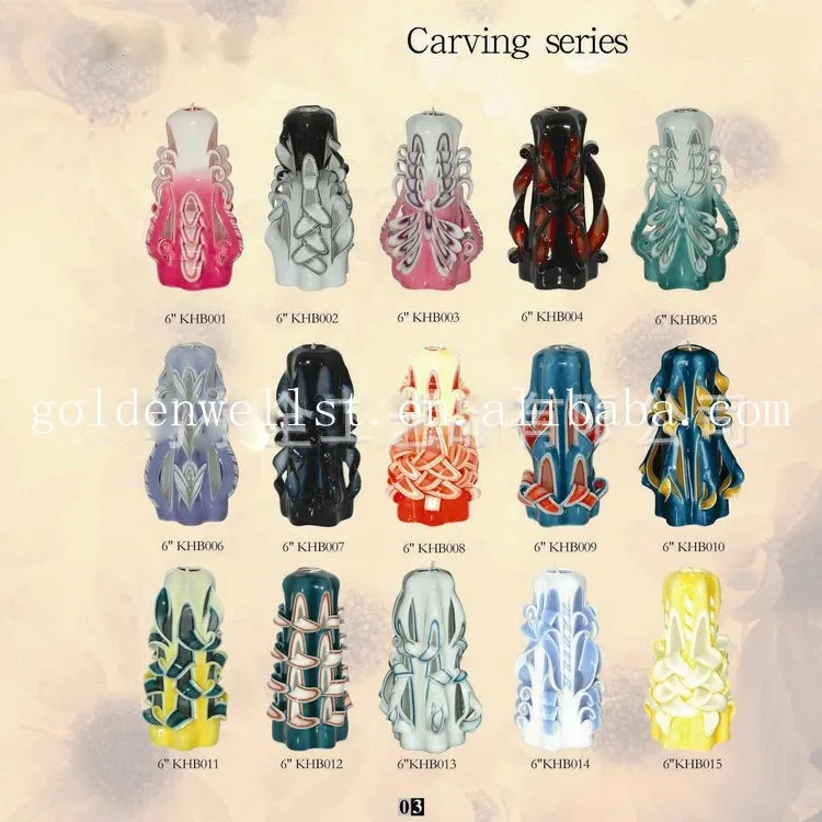 Green Dragonfly Gift ALL Hand Carved wax candles Wax Candles Outside and Inside