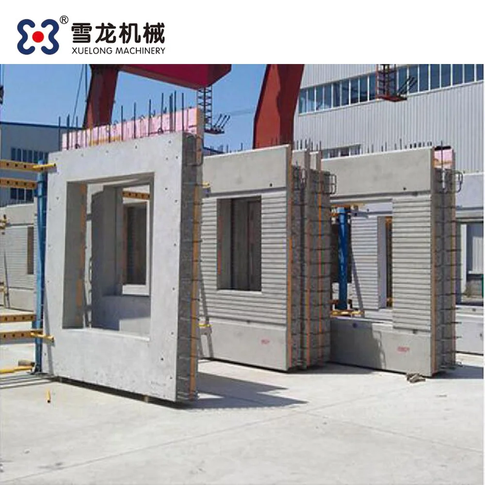 
top quality and CE certification precast concrete villas wall panel elements machine battery mold 