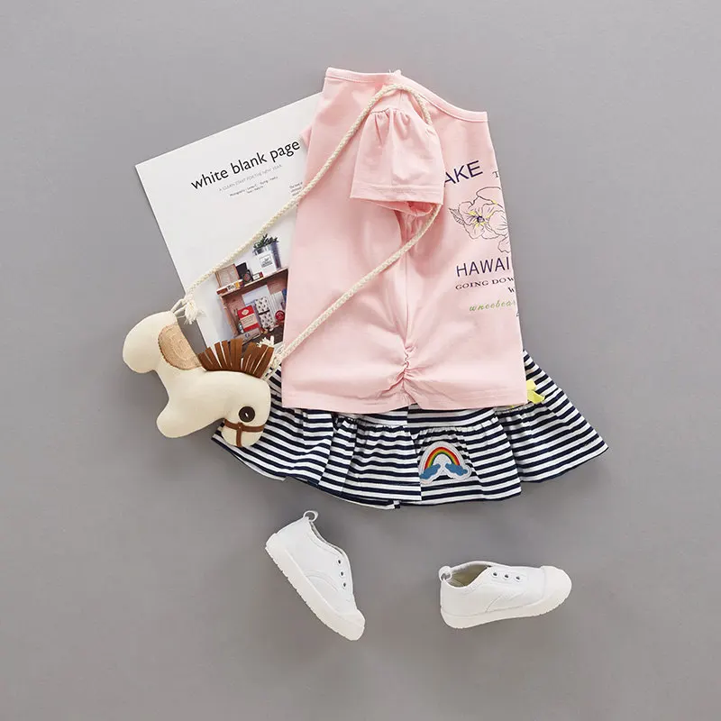 

korean style ruffle simple girlish t-shirt clothing set with best price, As pictures shows;we can according to your request also