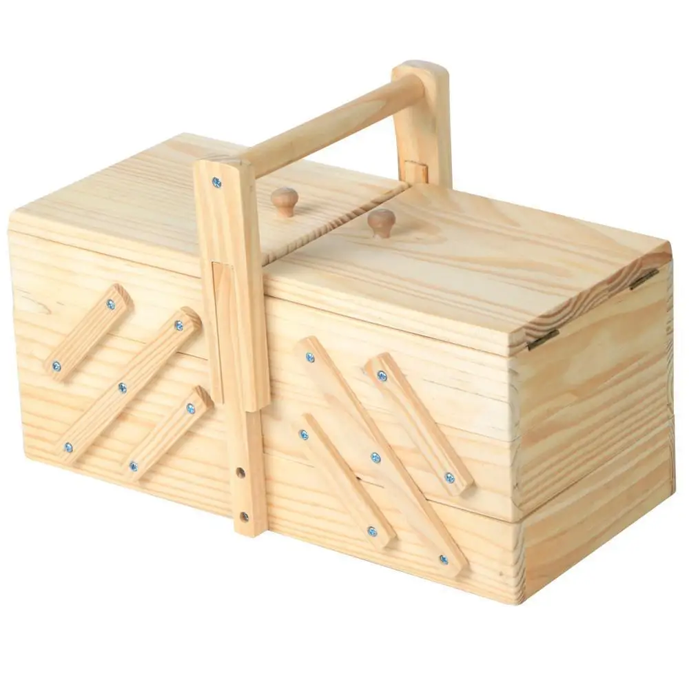 Wholesales Packaging Box Cheap Pine Unfinished Cantilever Folding