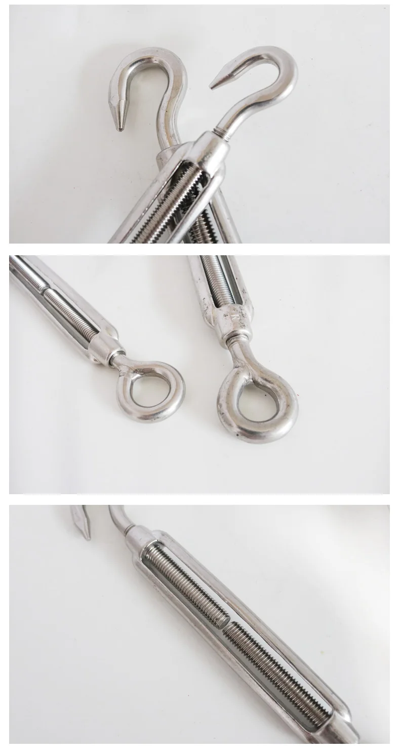 M14 Open Body Turnbuckles Eye And Hook Stainless Steel European