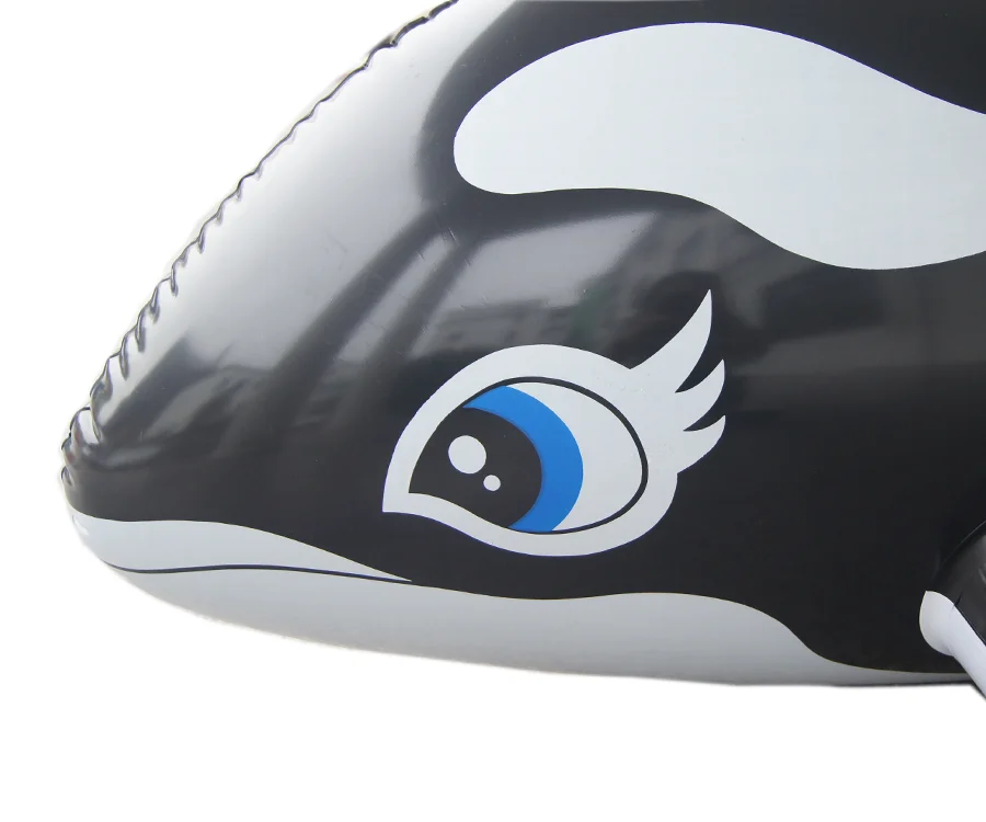 巨型充气黑鲸,充气游泳池玩具,真人大小的充气浮鲸