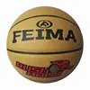 durable and skidproof size 7 coffee color PU basketball with custom logo for school training