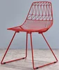 stackable solid steel frame arrow wire chairs