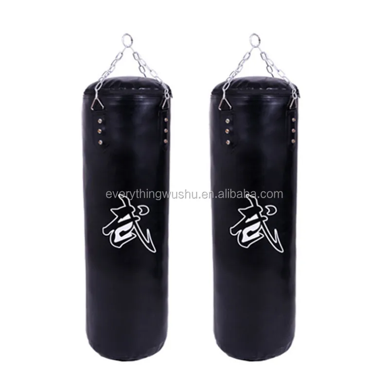 Height 60 to 120cm Sanda Boxing training PU Leather empty Sandbags,fitness sand bag Punching Bag,PU Leather more comfortable