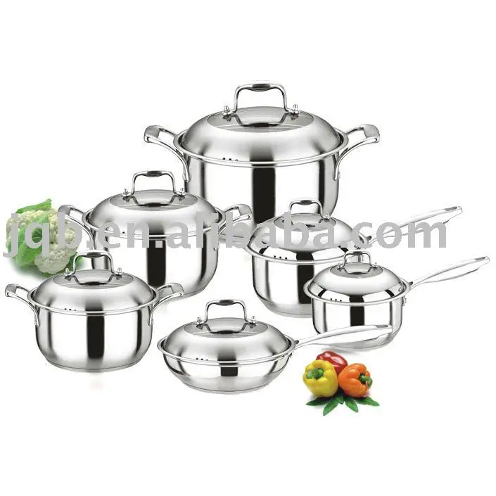 High Quality 12pcs German Stainless Steel Cookware Set Buy Cookware