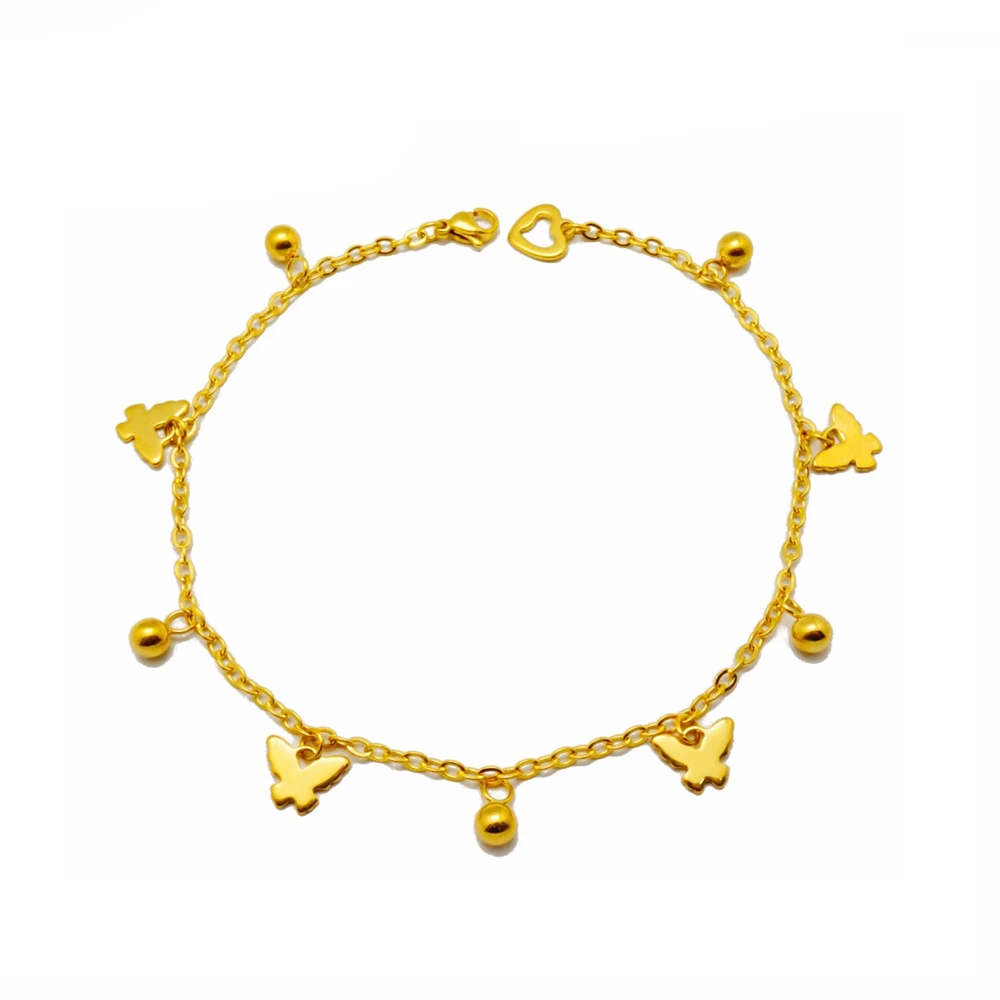 
Fashion women gold plated butterfly shape bracelet cute foot anklet 