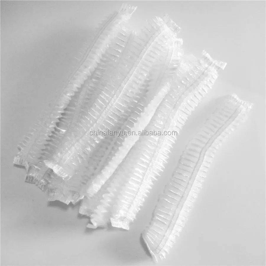 
disposable plastic shower bouffant bath cap 
