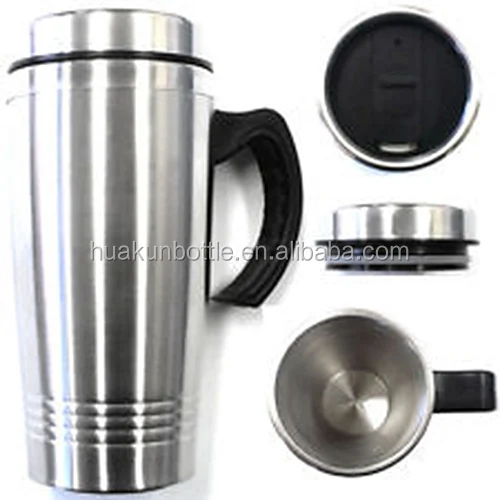 Wholesale Stainless Steel 16 Oz Travel Coffee Mugs With Handle Double Wall Insulated Thermal 5934