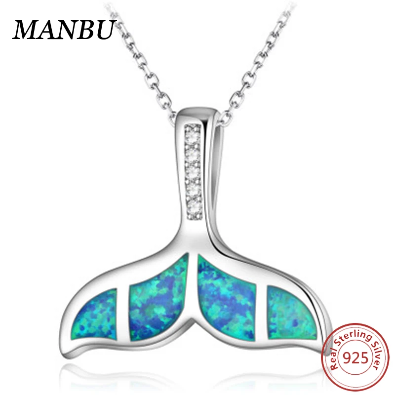 

opal necklace blue pendant starfish white jewelry 925 sterling silver 16447, Picture