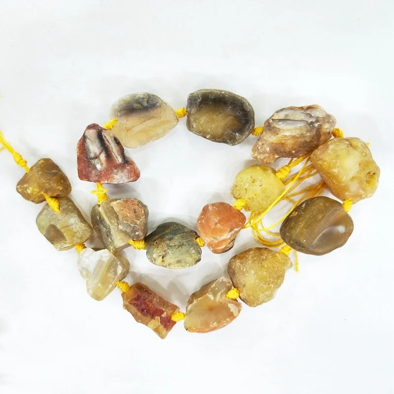 

Raw unpolished genuine amber healing brown nuggets beads rough stones 15.5'' inch per strand for jewelry making