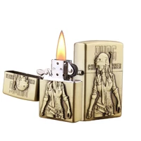 

JT6249D china yanzhen metal oil lighter for men with advertising