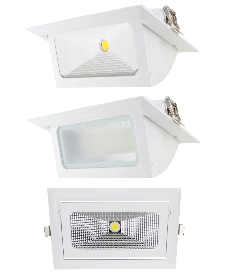30W 40W 50W Rectangle Downlight Commercial Lighting Led Shop Light