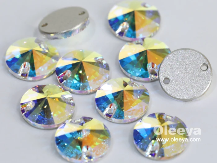 Factory 5A Quality High Shinny Crystal AB Teardrop Glass Sew on Strass for Women Design