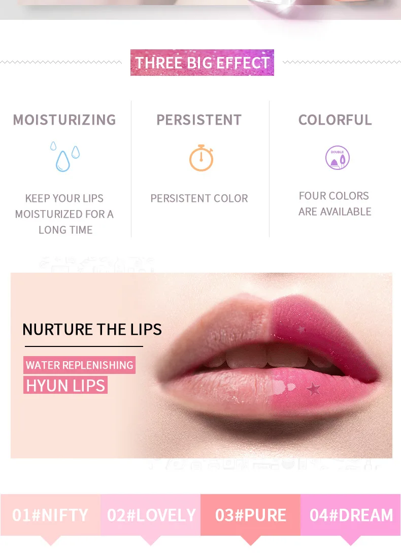 New Private Label Make Up Natural Clear Shiny Moisturizing Discoloration Lip Gloss with Glitter Shine.jpg