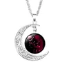 2019 hot sale Fashional Alloy 12 Zodiac moon glass ball pendant necklace jewelry for wholesale