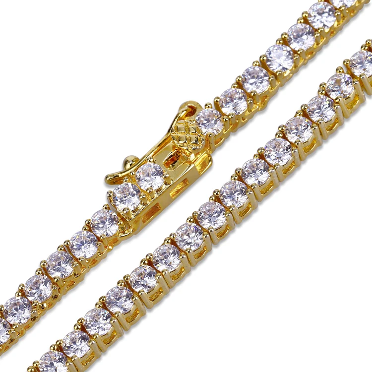 

Iced out cz diamond 2.5mm Tennis chain necklace