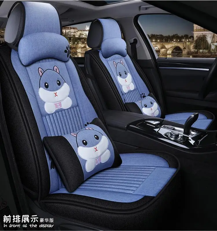 Karcle Car Seat Cover Front Rear Cartoon Non-Slip Cushion Seat Protector  Pad Mat Four Seasons Car Interior Accessories Universal - AliExpress